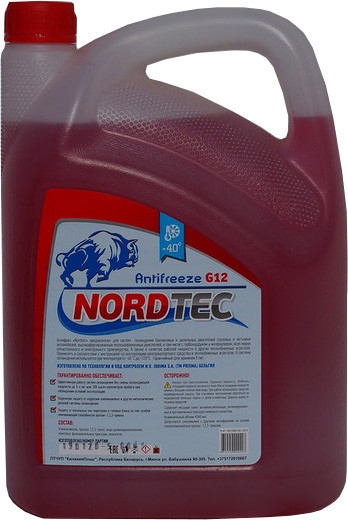 Антифриз NORDTEC NORDTEC ANTIFREEZE-40 G12 КРАСНЫЙ 10КГ