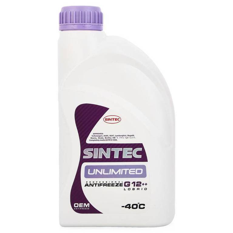 Охлаждающая жидкость Sintec UNLIMITED G12++ 1л