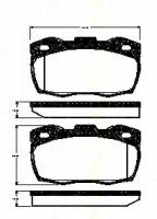 Комплект тормозных колодок 8110 17021 TRISCAN