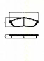 Комплект тормозных колодок 8110 40055 TRISCAN