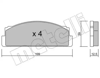 Комплект тормозных колодок 22-0001-1 METELLI