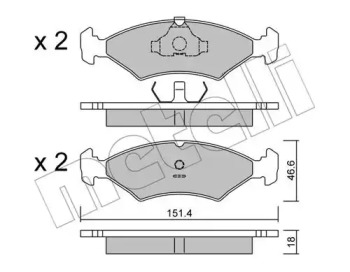 Комплект тормозных колодок 22-0029-0 METELLI