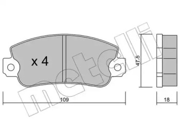 Комплект тормозных колодок 22-0033-0 METELLI