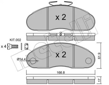 Комплект тормозных колодок 22-0111-1 METELLI