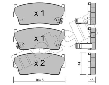 Комплект тормозных колодок 22-0116-0 METELLI