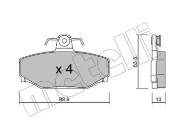 Комплект тормозных колодок 22-0131-0 METELLI