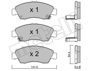 Комплект тормозных колодок 22-0138-0 METELLI