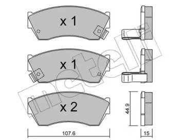 Комплект тормозных колодок 22-0168-0 METELLI