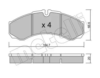 Комплект тормозных колодок 22-0212-6 METELLI