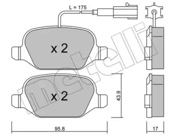 Комплект тормозных колодок 22-0323-2 METELLI