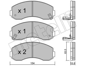 Комплект тормозных колодок 22-0377-0 METELLI