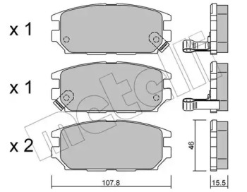 Комплект тормозных колодок 22-0483-0 METELLI