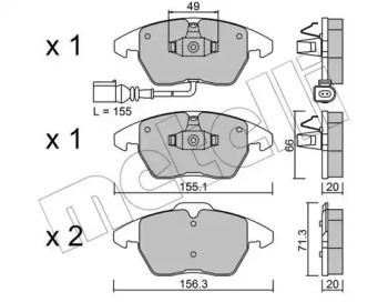 Комплект тормозных колодок 22-0548-0 METELLI