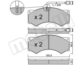 Комплект тормозных колодок 22-0579-1 METELLI