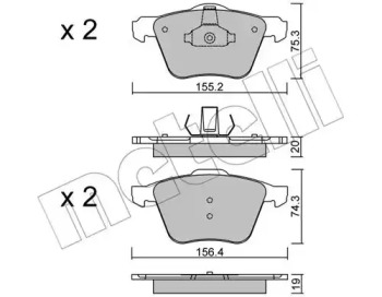 Комплект тормозных колодок 22-0599-1 METELLI