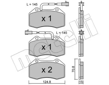 Комплект тормозных колодок 22-0651-2 METELLI