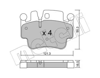 Комплект тормозных колодок 22-0657-0 METELLI