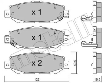 Комплект тормозных колодок 22-0759-0 METELLI