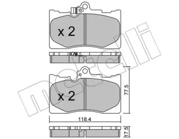 Комплект тормозных колодок 22-0799-0 METELLI