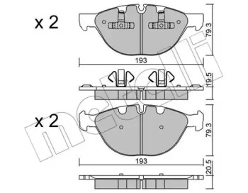 Комплект тормозных колодок 22-0823-0 METELLI