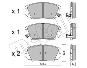 Комплект тормозных колодок 22-0885-0 METELLI