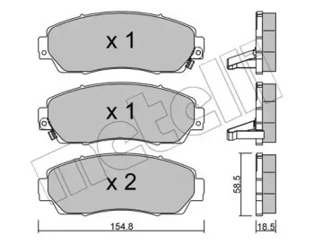 Комплект тормозных колодок 22-0903-0 METELLI