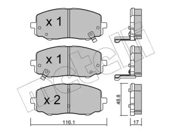 Комплект тормозных колодок 22-0912-0 METELLI