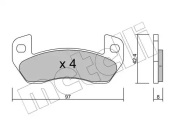 Комплект тормозных колодок 22-0925-0 METELLI