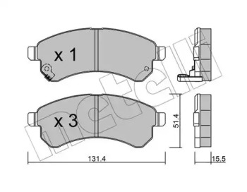 Комплект тормозных колодок 22-0931-0 METELLI