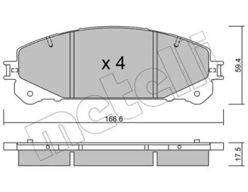 Комплект тормозных колодок 22-0938-0 METELLI