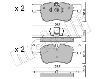 Комплект тормозных колодок 22-0960-0 METELLI