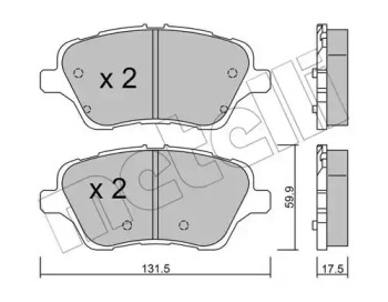 Комплект тормозных колодок 22-0976-0 METELLI