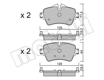 Комплект тормозных колодок 22-1013-0 METELLI