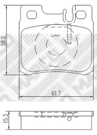 Комплект тормозных колодок 6706 MAPCO