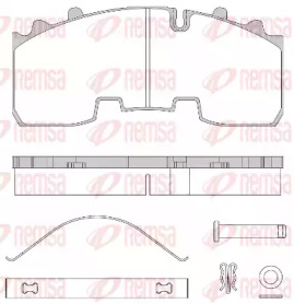 Комплект тормозных колодок JCA 1556.80 REMSA