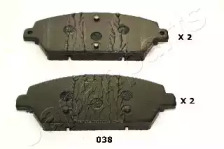 Комплект тормозных колодок PA-038AF JAPANPARTS