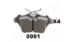 Комплект тормозных колодок PP-0001AF JAPANPARTS