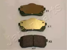 Комплект тормозных колодок PP-K07AF JAPANPARTS