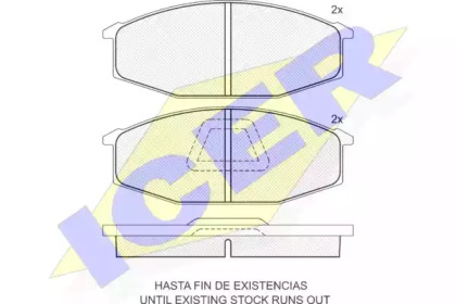 Комплект тормозных колодок 140441 ICER
