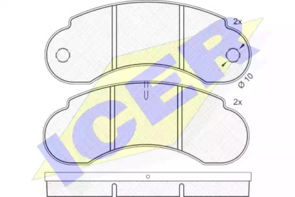 Комплект тормозных колодок 140559 ICER