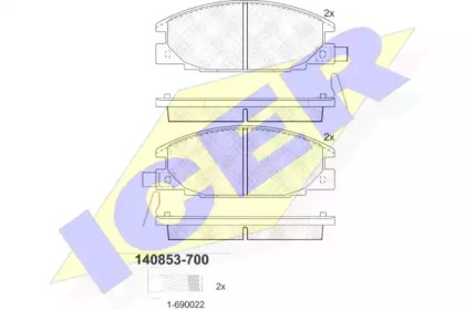 Комплект тормозных колодок 140853-700 ICER