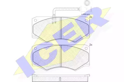 Комплект тормозных колодок 140904 ICER