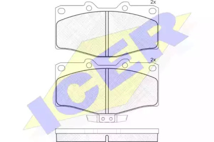 Комплект тормозных колодок 141006 ICER