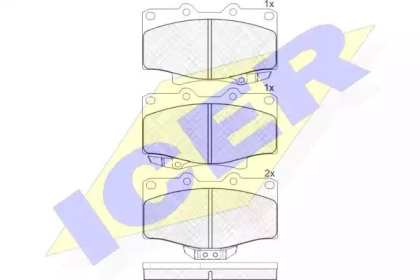 Комплект тормозных колодок 141025 ICER