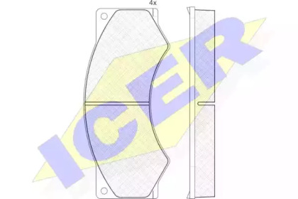 Комплект тормозных колодок 150765 ICER