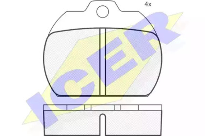 Комплект тормозных колодок 180161 ICER