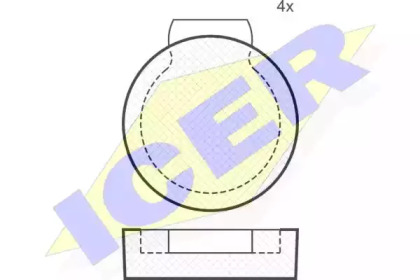 Комплект тормозных колодок 180202 ICER