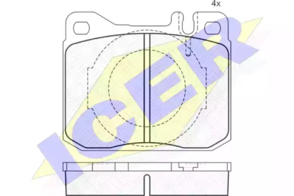 Комплект тормозных колодок 180324 ICER