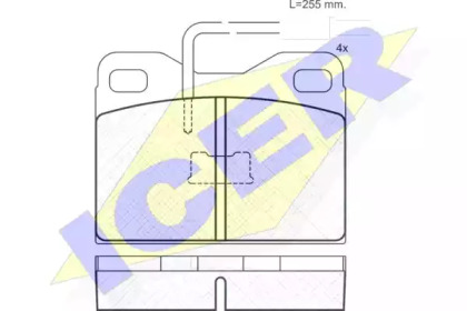 Комплект тормозных колодок 180408 ICER