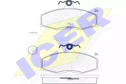 Комплект тормозных колодок 180414 ICER
